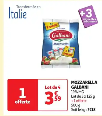 Auchan MOZZARELLA GALBANI offre