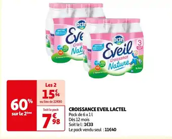 Auchan CROISSANCE EVEIL LACTEL offre