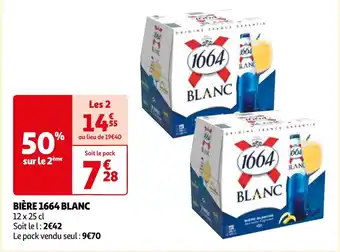 Auchan BIÈRE 1664 BLANC offre