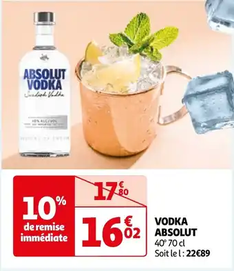 Auchan VODKA ABSOLUT offre
