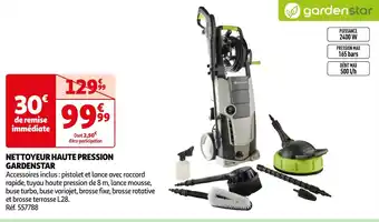 Auchan NETTOYEUR HAUTE PRESSION GARDENSTAR offre