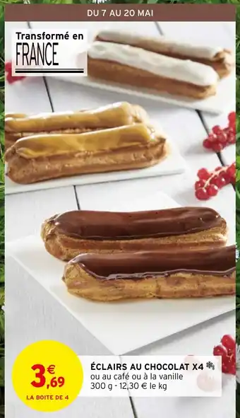 Intermarché Express ÉCLAIRS AU CHOCOLAT X4 offre