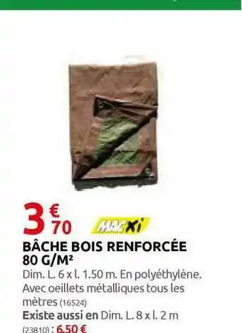 Rural Master Bâche Bois Renforcée 80 G-m² Mcxi offre
