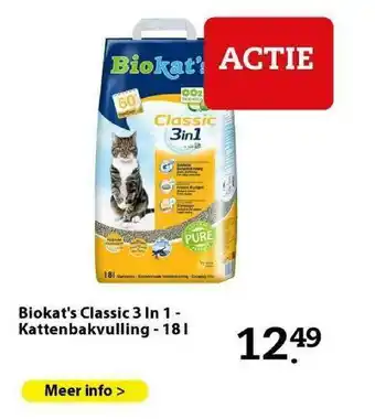 Rural Master Biokat's Classic 3 In 1 - Kattenbakvulling - 18 L offre