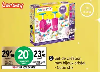Intermarché Set de création mes bijoux cristal offre