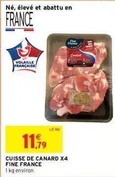 Intermarché Fine france - cuisse de canard offre