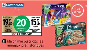 Ma chimie ou triops les animaux préhistoriques