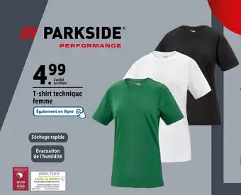 Lidl PARKSIDE T-shirt technique femme offre