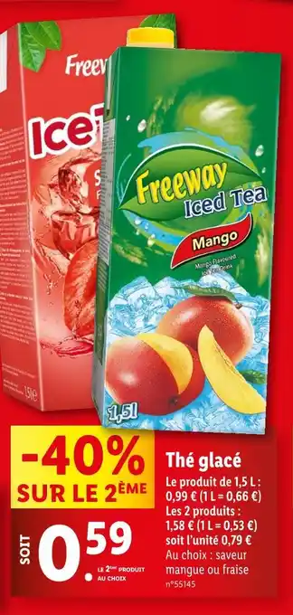 Lidl Freeway Thé glacé offre