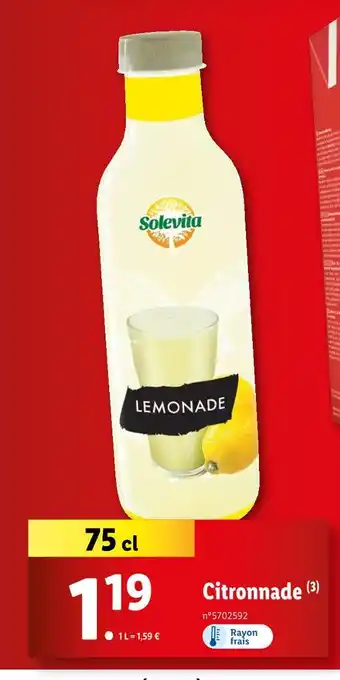 Lidl Solevita Citronnade offre