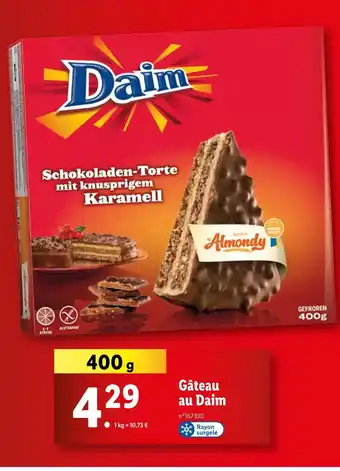 Lidl Almondy Gâteau au Daim offre