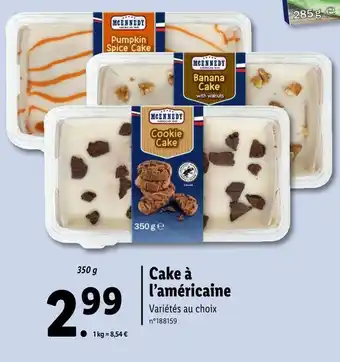 Lidl MCENNEDY Cake à l’américaine offre
