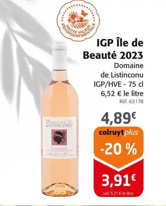 Colruyt Domaine de Listinconu IGP Île de Beauté 2023 offre