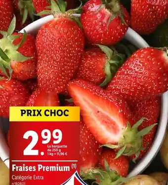 Lidl Fraises Premium offre