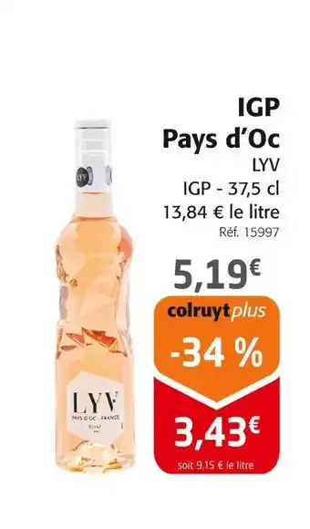 Colruyt LYV IGP Pays d’Oc offre