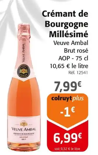 Colruyt Veuve Ambal Crémant de Bourgogne Millésimé offre