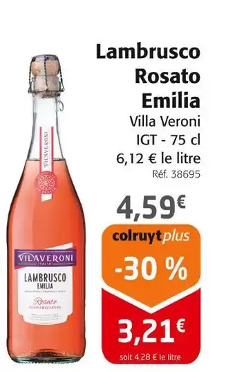 Colruyt VILAVERONI Lambrusco Rosato Emilia offre