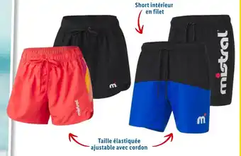 Lidl mistral Short de bain femme ou homme offre