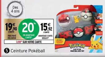 Intermarché Ceinture Pokéball offre