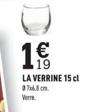 Centrakor LA VERRINE 15 cl Verre. offre