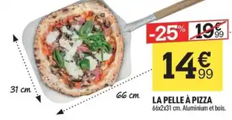 Centrakor LA PELLE À PIZZA 66x2x31 cm. Aluminium et bois. offre