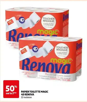 Auchan Supermarché PAPIER TOILETTE MAGIC 4D RENOVA offre