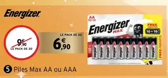 Intermarché Piles Max AA ou AAA offre