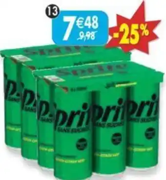 Maximo Lot de 2 x 6 boîtes de Sprite goût original sans sucres offre
