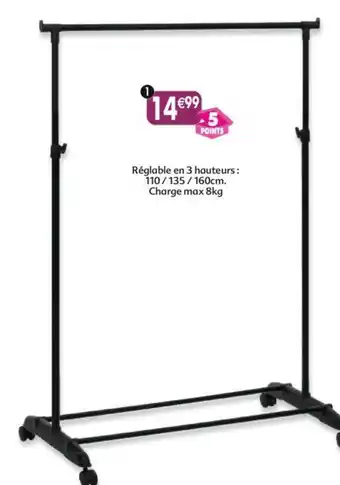 Maximo Portant simple hauteur. extensible offre