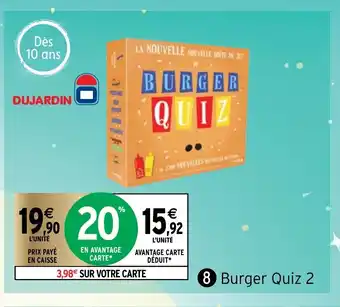 Intermarché Burger Quiz 2 offre