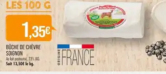 Match BÛCHE DE CHÈVRE SOIGNON offre