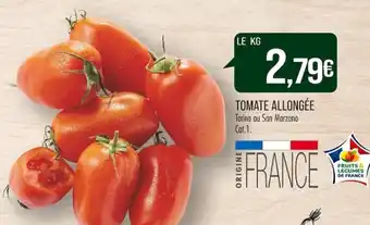 Match TOMATE ALLONGÉE offre