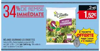 Match MÉLANGE GOURMAND LES CRUDETTES offre