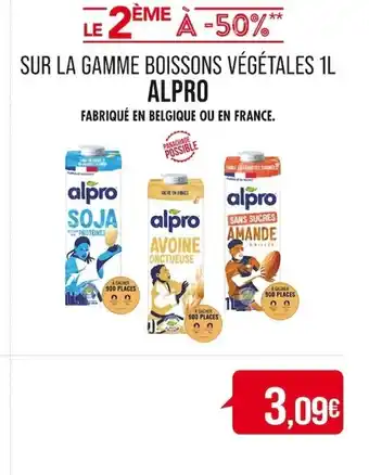 Match SUR LA GAMME BOISSONS VÉGÉTALES 1L ALPRO offre