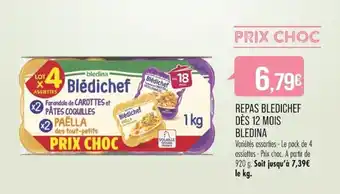 Match REPAS BLEDICHEF DÈS 12 MOIS BLEDINA offre