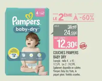 Match COUCHES PAMPERS BABY DRY offre