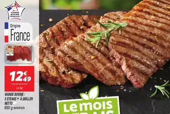 Netto VIANDE BOVINE : 5 STEAKS✶ À GRILLER NETTO offre