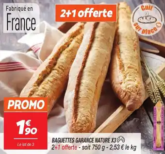 Netto BAGUETTES GARANCE NATURE X3 offre