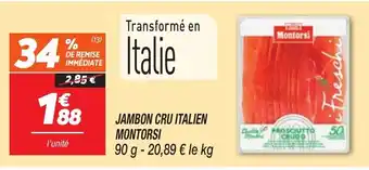 Netto JAMBON CRU ITALIEN MONTORSI offre