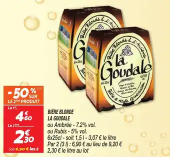 Netto BIÈRE BLONDE LA GOUDALE offre