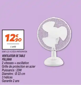 Netto VENTILATEUR DE TABLE PULLMAN offre