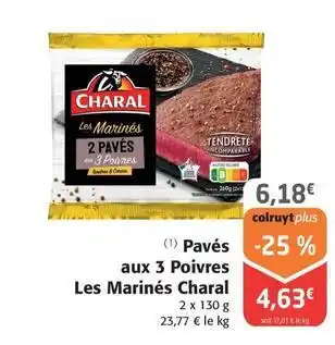 Colruyt Charal - pavés aux 3 poivres les marinés offre