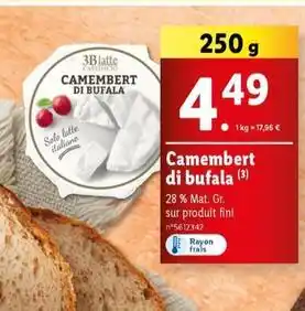 Lidl Camembert di bufala offre