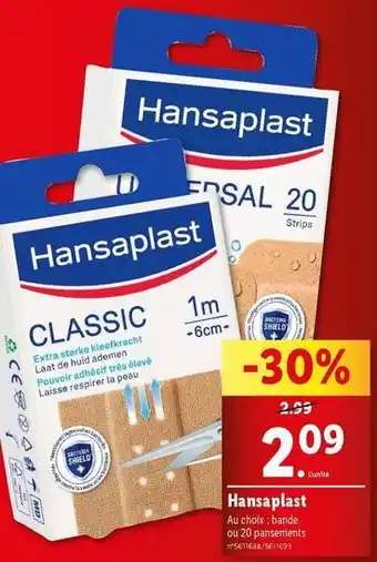 Lidl Hansaplast - bande ou 20 pansements offre