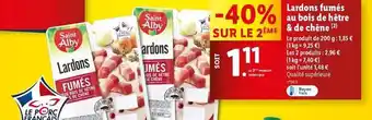 Lidl Saint alby - lardons fumes au bois de hetre & de chene offre