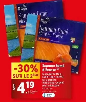 Lidl Nautica - saumon fumé offre