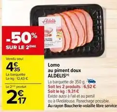 Carrefour Aldelis - lomo au piment doux offre