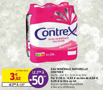 Intermarché Hyper EAU MINÉRALE NATURELLE CONTREX offre