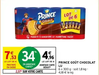 Intermarché Hyper PRINCE GOÛT CHOCOLAT LU offre