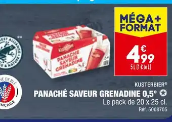 ALDI KUSTERBIER PANACHÉ SAVEUR GRENADINE 0,5° offre